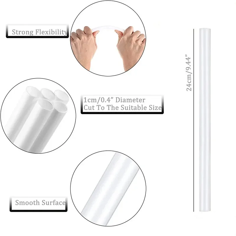 New 3/4Pcs Multi-Tier Cake Stand Straw Rack for Wedding Cake Making and Stacking Cakes Plastic Cake Support Rods Cake Dowel Set