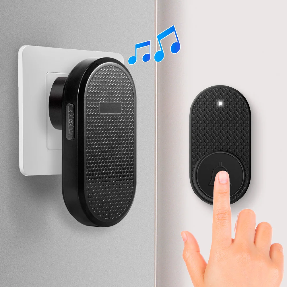 KERUI Wireless Doorbell with 33 Songs Melody Smart Home Welcome Chime Kit 4 Level Volume Intelligent Door Bell 150m Transmission