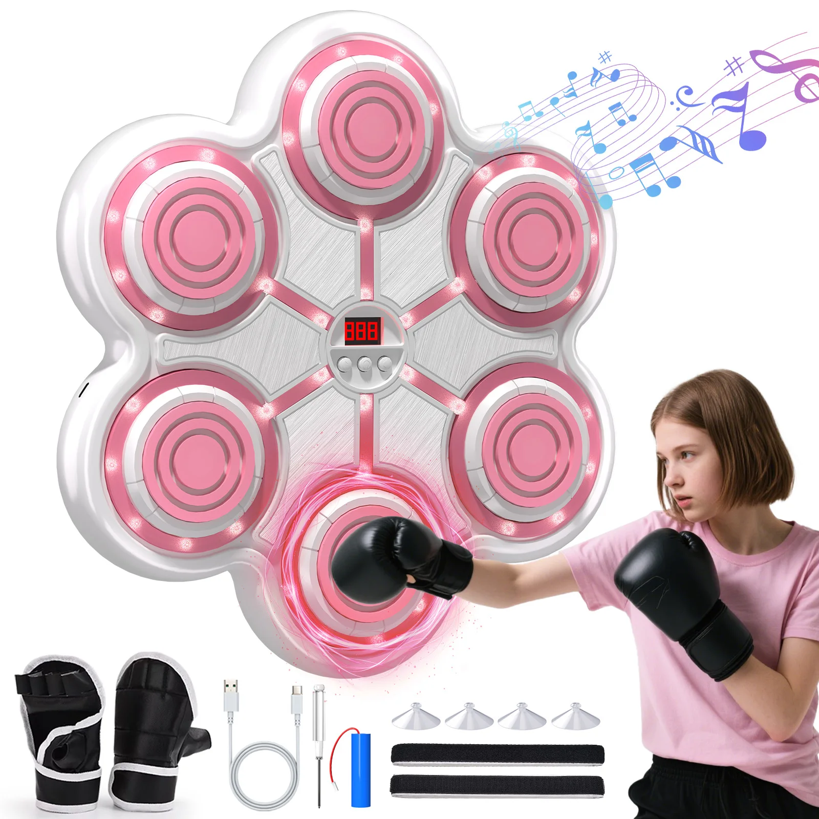 Objetivo de perforación montado en la pared con música inteligente: interacción entre padres e hijos, el regalo de cumpleaños perfecto para niños mayores de 3 años