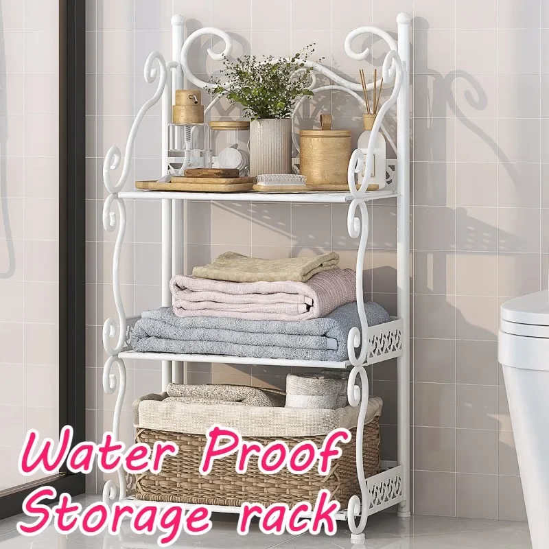 Creative Bathroom Foldable Storage Shelf Waterproof Rust-proof Large Capacity Storage Holder Anti-slip Base Nordic Luxury Home S
