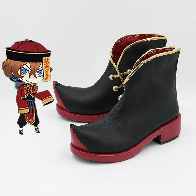 Nakahara Chuuya تأثيري أحذية أنيمي بونغو الضالة الكلاب تأثيري الدعامة اكسسوارات هالوين كرنفال الأحذية الحمراء مخصص #4