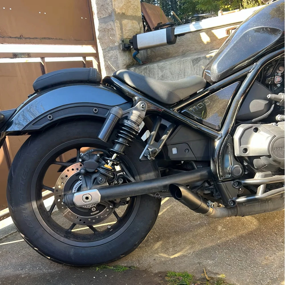 Motorcycle Escape Slip On Compact Mini Rear Exhaust Fit FOR CM300 CM500 CM1100 Cruiser Bike