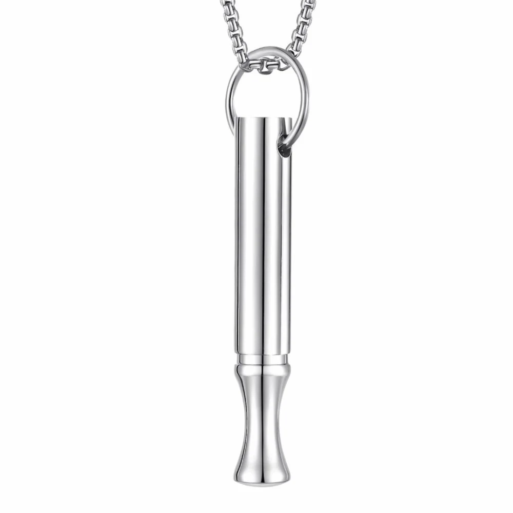 Gift Mindfulness Training Whistle Metal Portable Relaxation With Cotton Core Yoga Men and Women