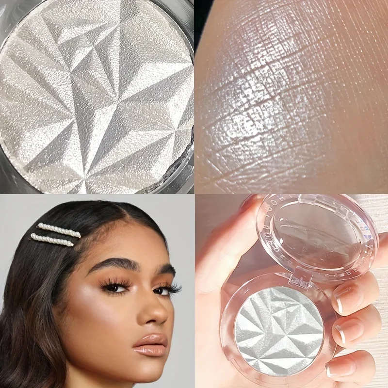 Aufhellen der Glitzer Text marker Puder Gesicht schimmern langlebige wasserdichte monochrome perlmutt farbene hoch konturierende Make-up Frauen