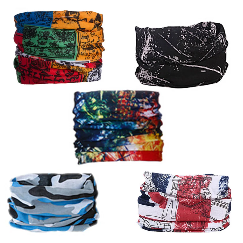 

5pcs Multifunctional Headband Sport Magic-Style Headwear Outdoor Bandana Scarf Colorful Series