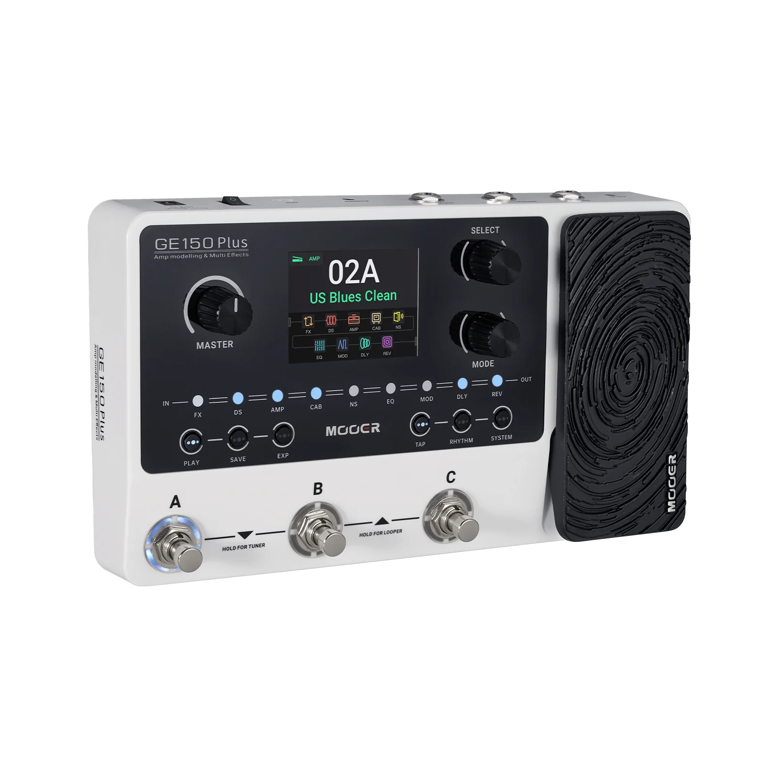 MOOER GE150 Plus / Plus Li Guitar Multi Effects Pedal 55 Amp Modeling, IR Loader Looper Drum Home Practice Busking