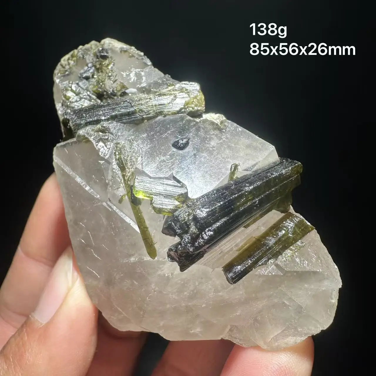 Turmalina 100% natural, cuarzo limpio, turmalina verde, piedra en bruto, cristal mineral curativo de Brasil