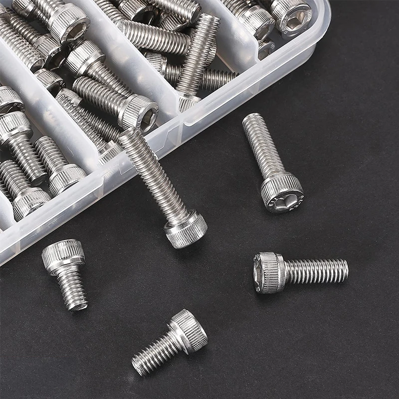 20/ 50 قطعة ، M6 x 8/ 12/ 16/ 20/ 25 مللي متر المقبس غطاء رأس مسامير البراغي ، الفولاذ المقاوم للصدأ 304 ، مترابطة بالكامل ، مجموعة متنوعة #5