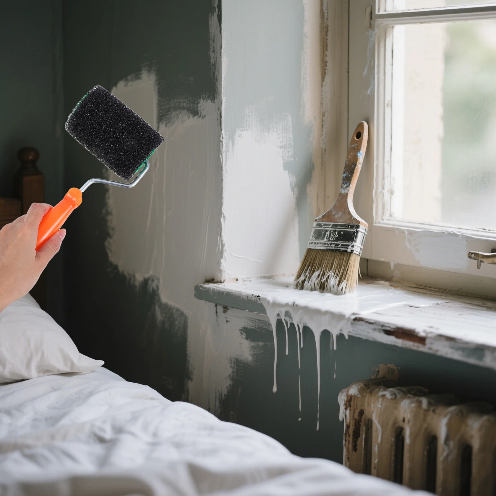 

1Set Putty Roller Brush Kit Durable Textured Paint Roller for Wall Repair Paste Application Wall Painting Tool