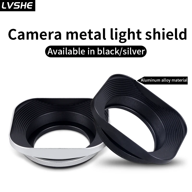 

Metal Square Camera Lens Hood Compatible for Nikon16-50 Canon Sony Fuji15-45/35f2 Universal Photography Accessory 52/43/46/39mm