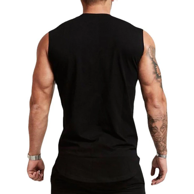 Muscleguys Gym Fitness Runnning Sleeveless Shirt Workout Muscle Vest Men\'s Casual Tees Tops