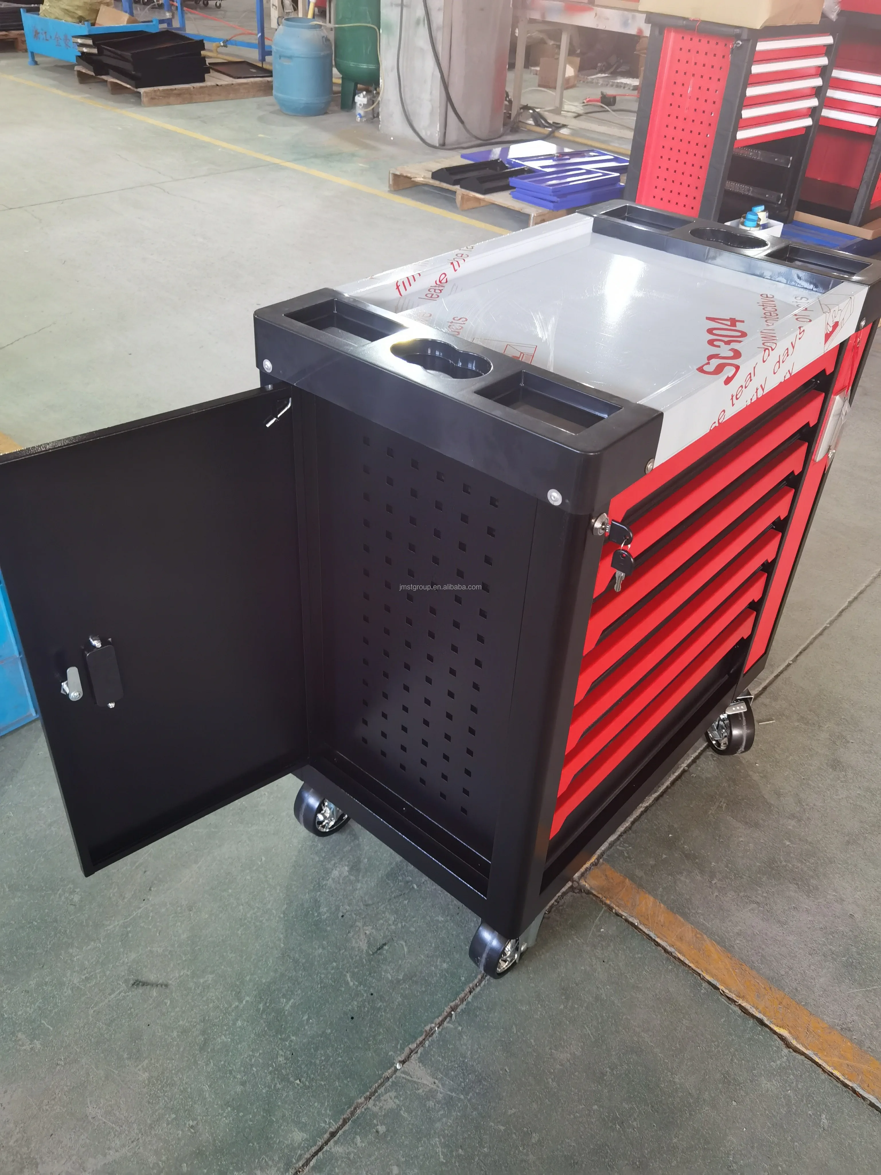 Heavy 7-Drawer Roller Tool Box Metal Tool Cabinet/Trolley/Chest 420pcs Tools Sets Customizable For Auto Repair Storage