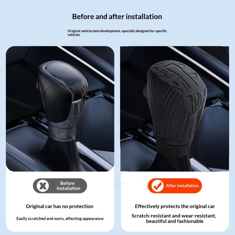 Car PU Leather Carbon Fiber Gear Shift Knob Cover For Honda CRV HRV Accord 2023-2026 Gear Head Knob Covers Accessory Part