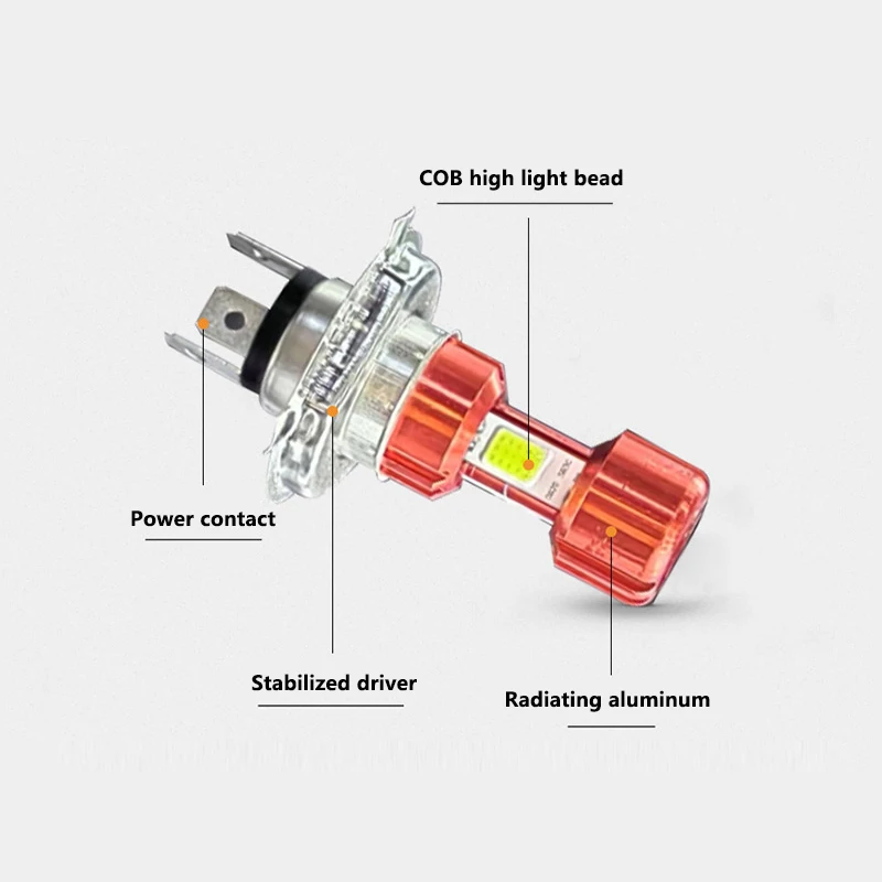 JW-DP-017 H4 Motorcycle Headlights COB Led Lights For Motorcycle /Low Led Spotlight Super Bright Fog Lamp DC 8V-80V