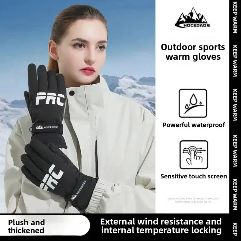 

Unisex ThermalLock Winter Gloves Thick Fleece Lined WaterProof Touchscreen for Skiing Cycling Snow Activities Cold Protection