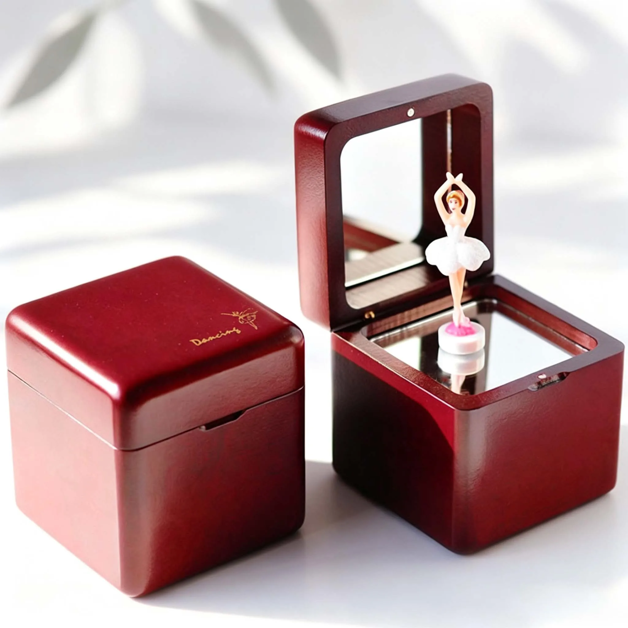 ♫Happy birthday♫ Wooden Ballerina spinning dancing girl music Box For Frends Girl and Children Birthday Gift