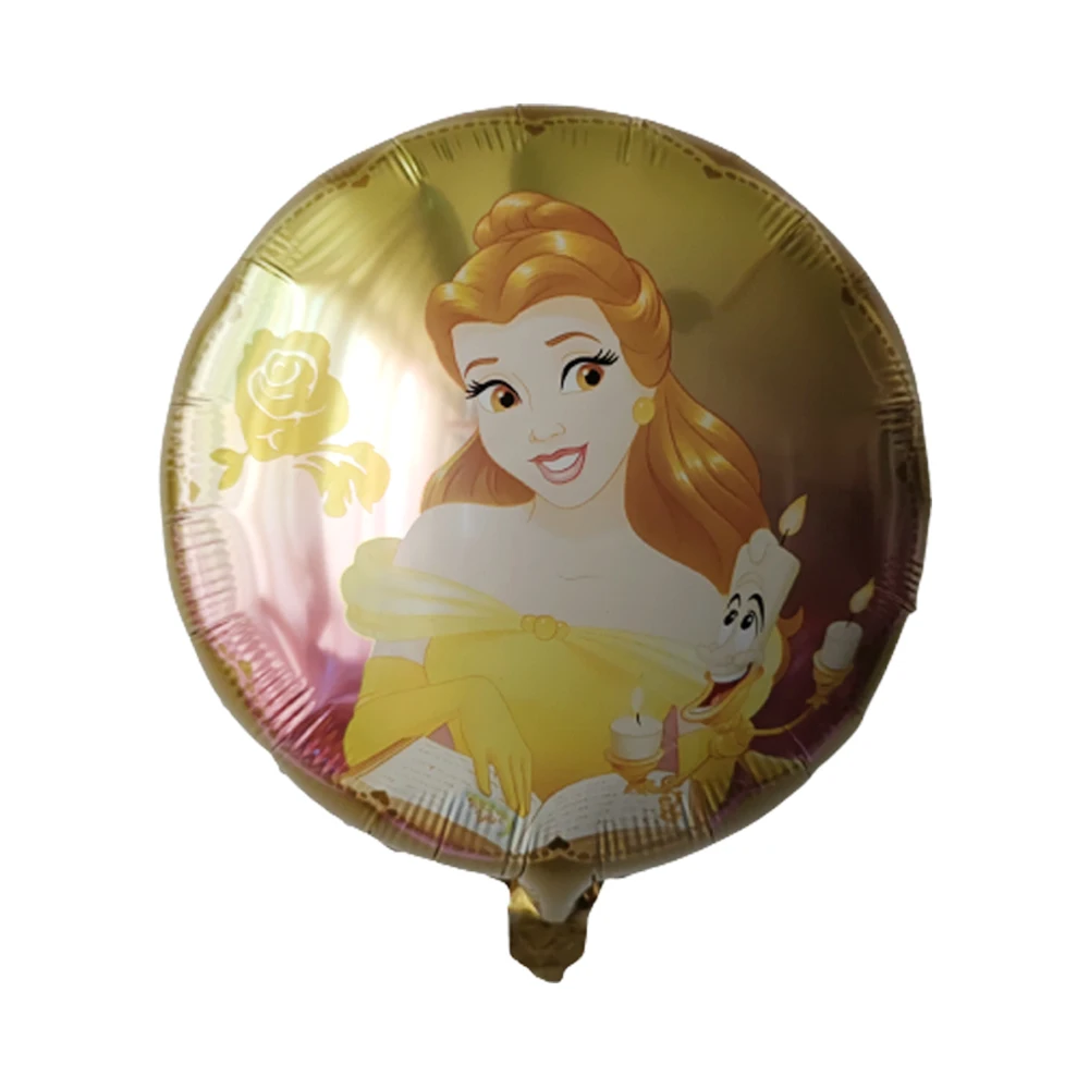 10pcs 18inch Princess Foil Helium Balloons Snow White Belle Elsa Air Globos Girls Birthday Party Baby Shower Decorations Toys