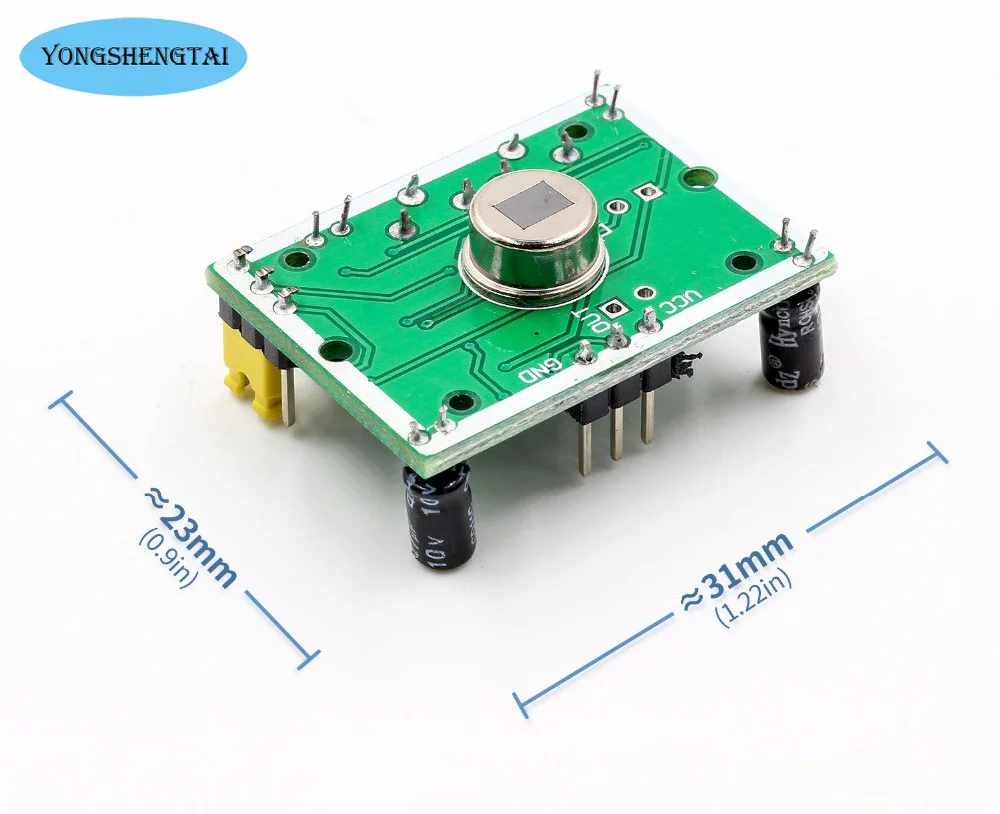 Módulo Detector de movimiento para arduino, piroeléctrico Sensor infrarrojo, ajuste de HC-SR501, SR501, 5 piezas