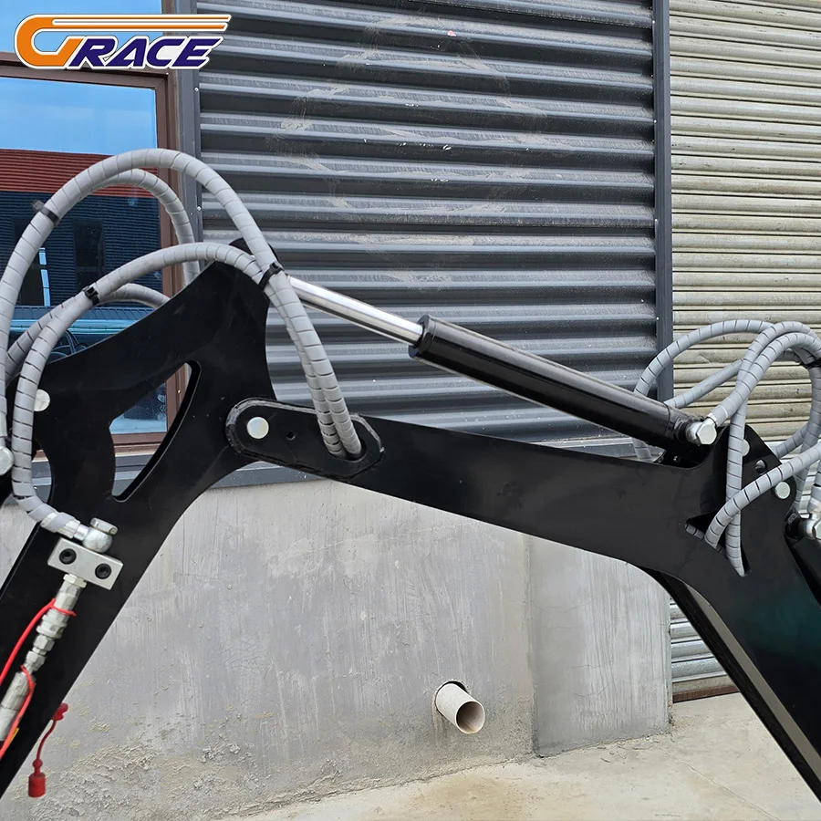 Crawler Tractor Drop Spreader With Front End Loader 50HP Rotary kubota Engine Japanese Engine 4x4 Diesel Micro Farm Tractor