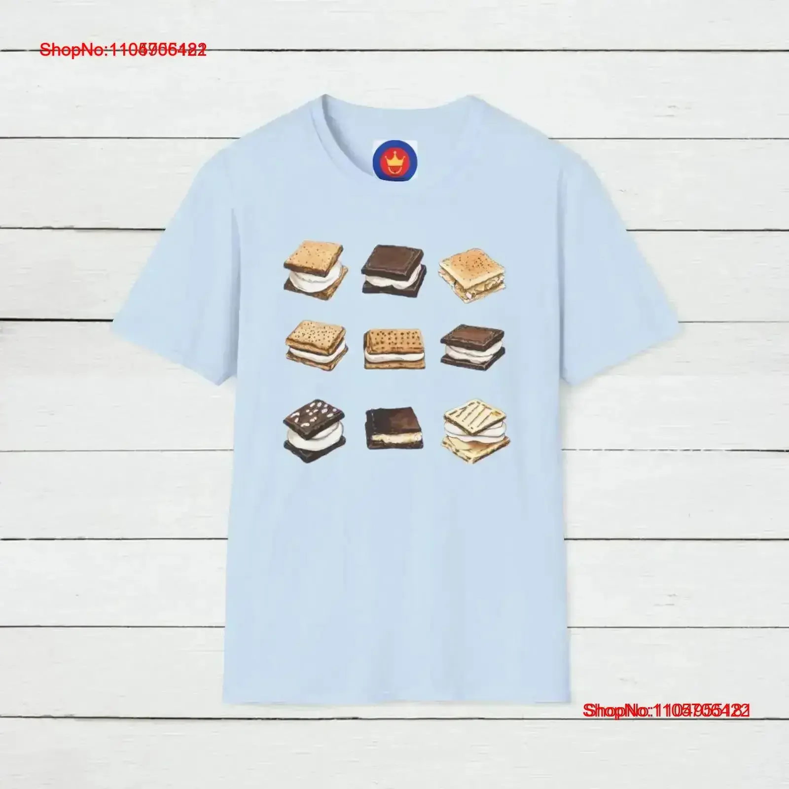 S'mores T Shirt Smores Lover Kawaii Cute Camping Foodie Screen Print Bonfire vintage Washed fashion homme streetwear vintage
