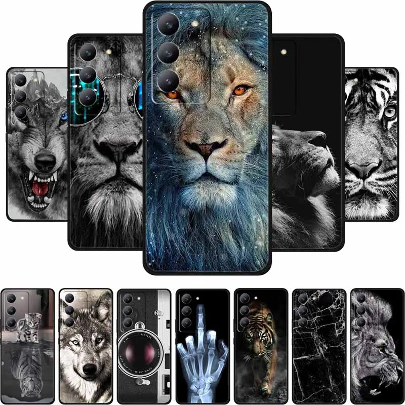 For OPPO A5 5G Gobal Case A 5 2025 Phone Cover Wolf Black Silicone Soft Back Cover Case For OPPO A5 4G 5G A5m A5i Pro Case Coque