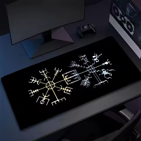 Viking Vegvisir Shield Pc Gamer Large Mouse Pad Mausepad Rubber Mat Gaming Laptop Deskmat Computer Accessories Mousepad Mats Xxl
