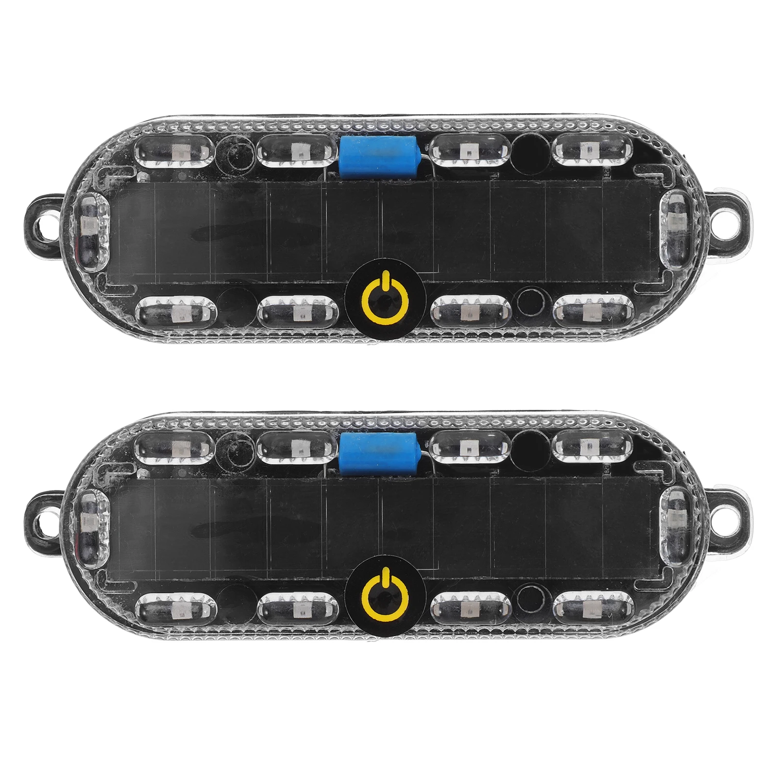 2pcs Motorcycle Led Lights Solar Powered Safety Warning Light For Motorbike Durable Rear Tail Lamp Bright Illumination Night