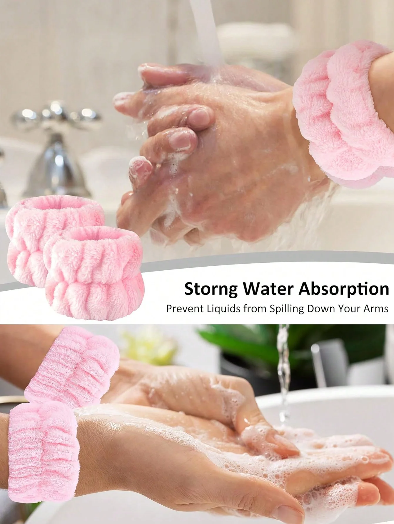 16 قطعة من عصابة الرأس للمكياج، مع مجموعة عصابات الرأس وأساور المعصم، 6 قطع من منتفخ البودرة و3 قطع إسفنجة مكياج، لغسل الوجه والمنتجع الصحي والعناية بالبشرة