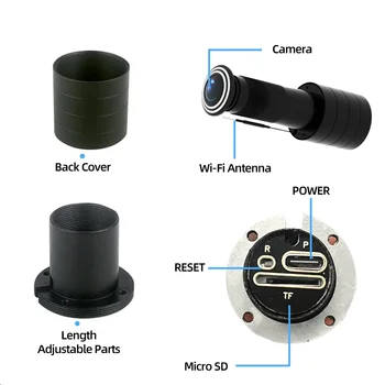 2MP 1080P WiFi video kukátko s detekcí pohybu, obousměrný audio bezdrátový dveřní kukátko pro domácí zabezpečení Tuya Smart Life 8 nejlepší prodej kukátko Wi-Fi - №8