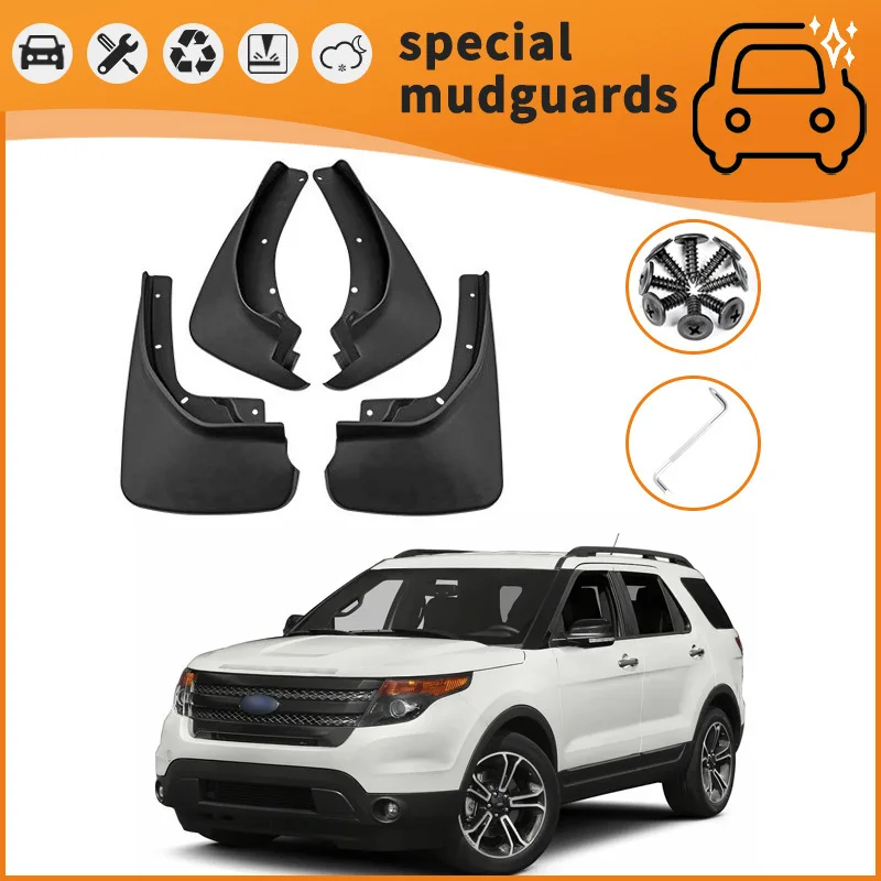 

For 11-24 models Ford Explorer Mudguards Fender Mudflaps Front Rear Flares Splash Guards Cover Car Accessorie