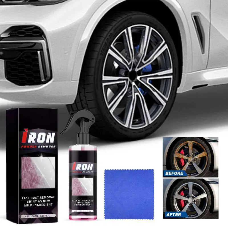 Multifunctional Metal Rust Remover Gentle Wheel And Tire Cleaner Car Cleaner Spray Multi-Purpose Wheel Care Solution Enhanced