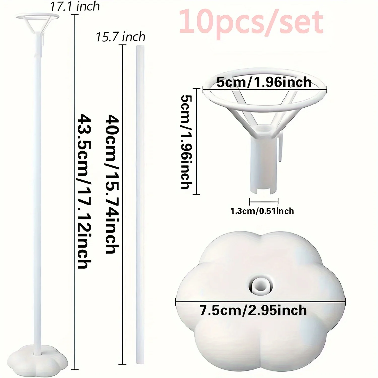10 szt. Zestaw uchwytów na balony na stół kwiat śliwy podstawa na balony stołek pływający wesele miejsce imprezy atmosfera aranżacja — zdjęcie 7