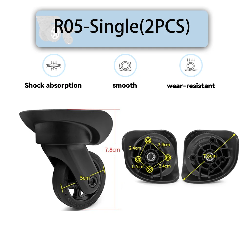 Dla Samsonite R05 jednokołowy uniwersalna wymiana koła walizka obracająca się gładka cicha amortyzacja akcesoria do kół