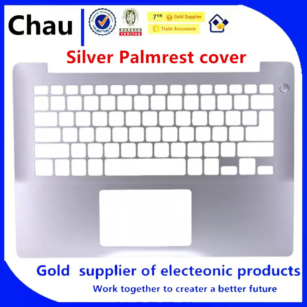 

New For Chau Inspiron 14 5000 5480 5485 5488 Laptop Upper Case Palmrest Cover /Bottom Base Cover 0DNF8W 0R4XHN