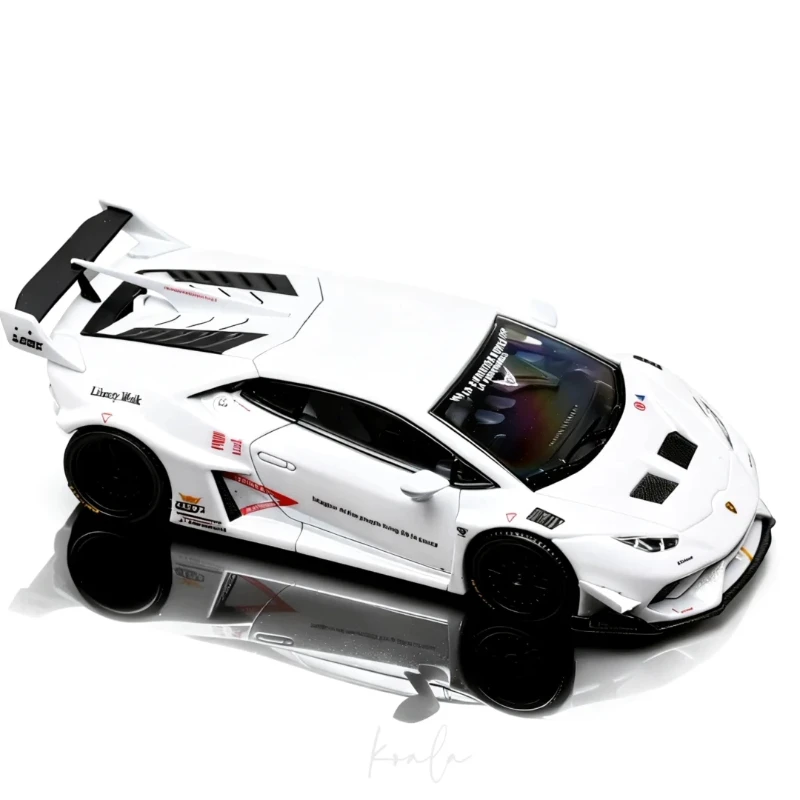 MODELE KING 1/64 Lamborghini Calf White, metalowe modele pojazdów, zabawki, odlewane z metalu, prezenty