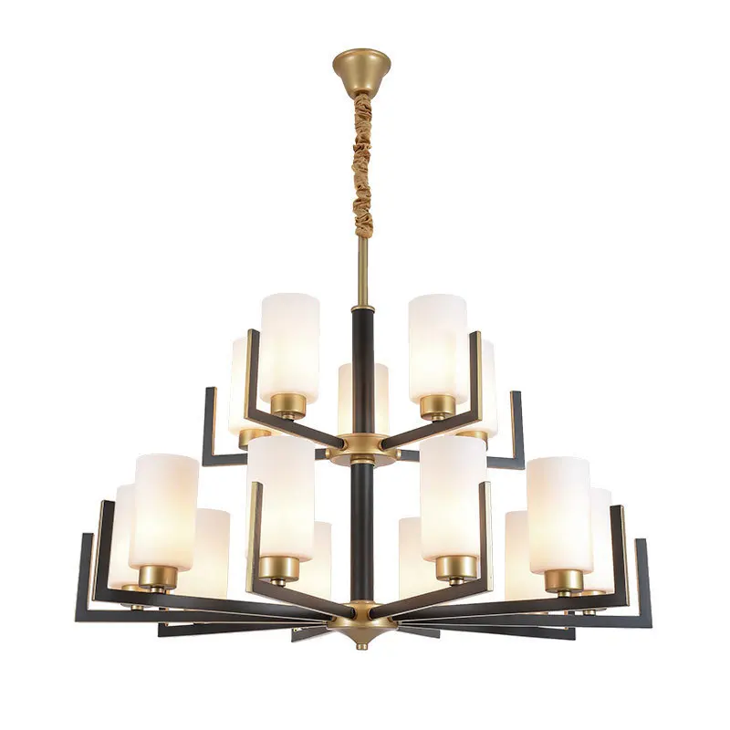 

New Chinese chandelier light luxury restaurant villa Chinese style simple modern atmosphere creative