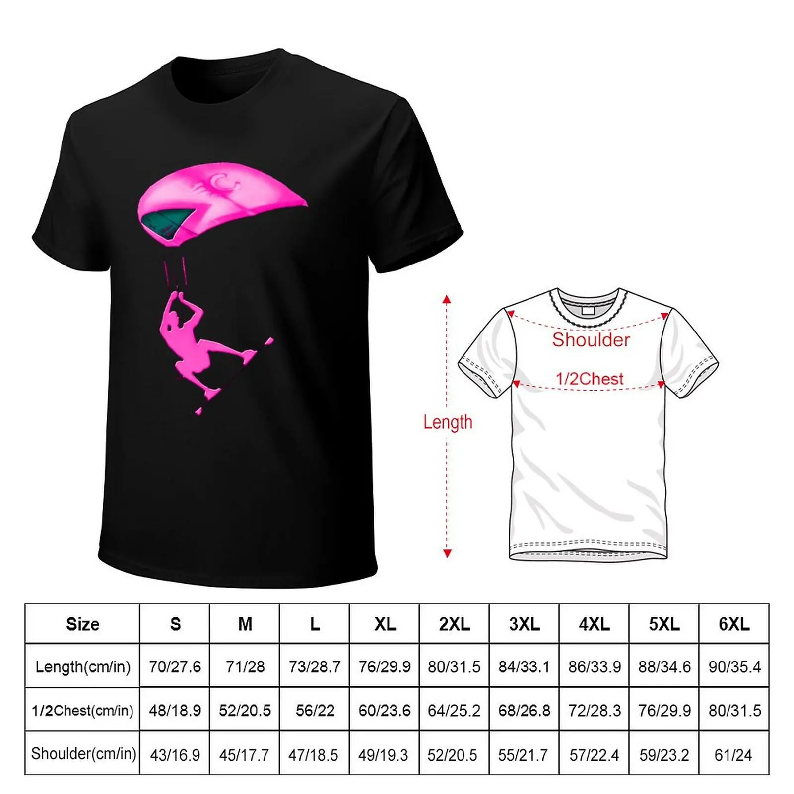 Kiteboarding - Pink T-Shirt cotton t-shirt plain for man package T-Shirt