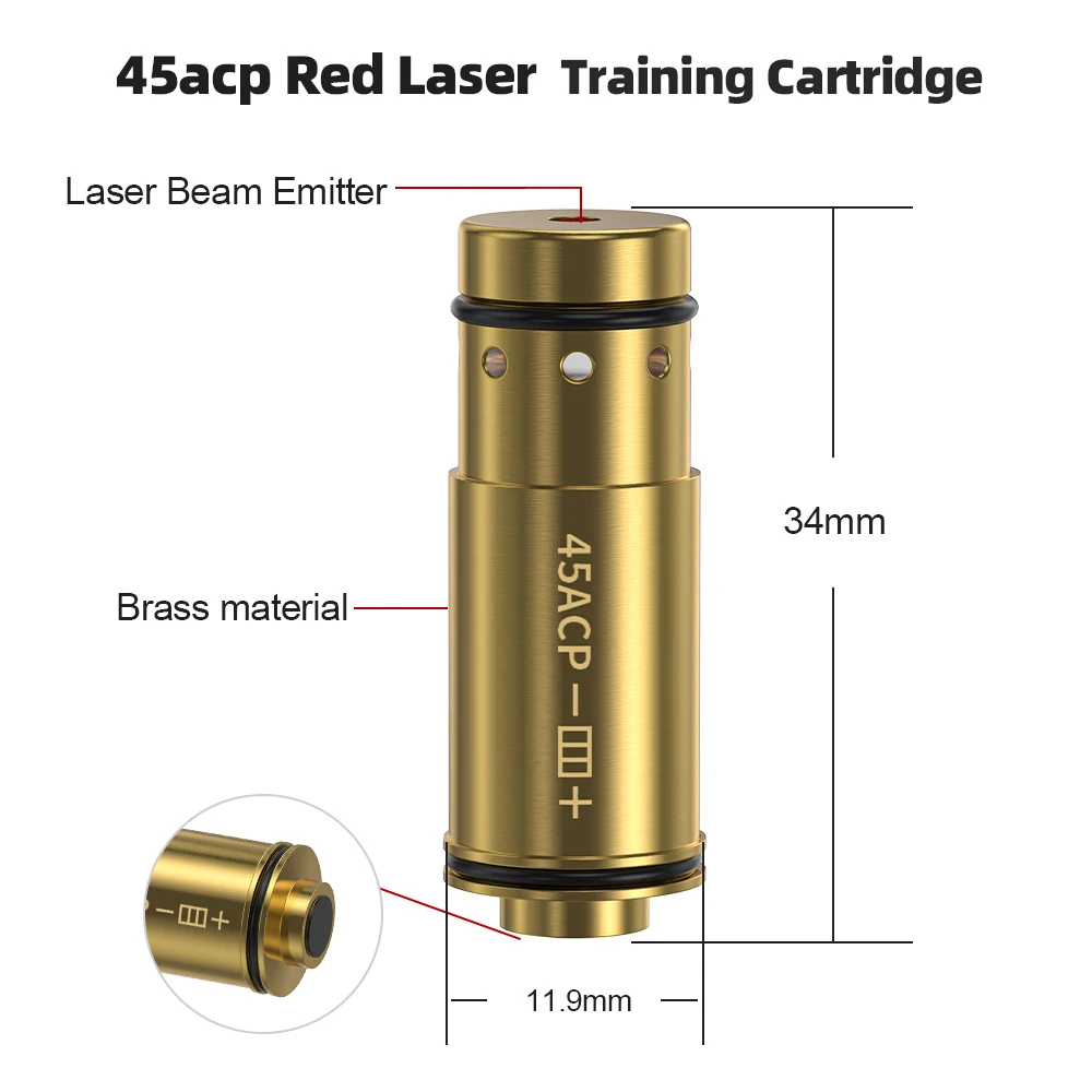 

45ACP red dot laser training equipment with dry powder, tactical aiming practice skill development tool, used for hand enhanceme