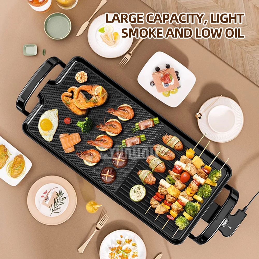 Electric Baking Pan Household Multi-Functional Indoor Smokeless Barbecue Machine Frying Pan