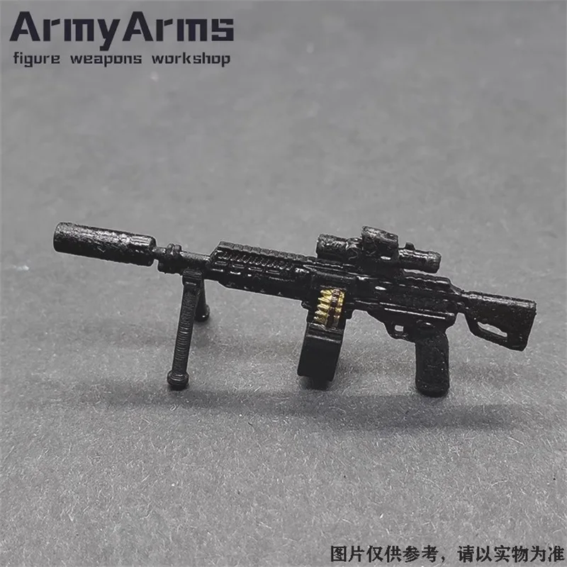 ArmyArms 1/50 Scale Soldier Accessories 4.5CM M250 Weapon Plastic Model Toys For Action Figure Doll Body In Stock