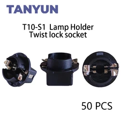 TANYUN Signal Lamp T10 Twist Socket Instrument Panel Cluster Socket Lamp Holder Base PC194 T10-S1 Socket Car Bulbs Base