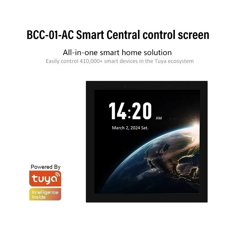 Beca BCC-2501-AC-A&E 4 Inch Alexa-enabled VRF Thermostat Linux Built-In Zigbee Gateway Square Central Control Panel for Hospital