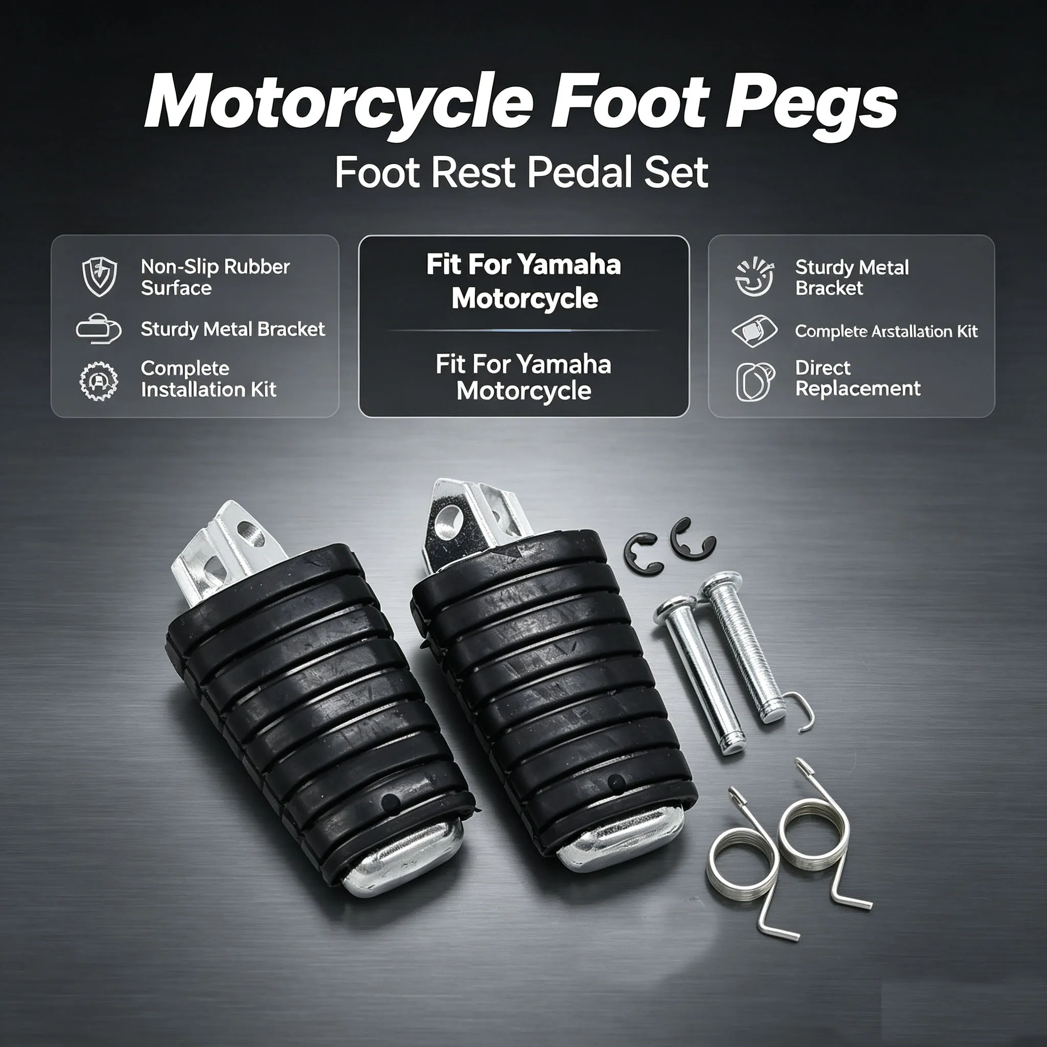 For Yamaha XV750 XV700 XV535 XV1100 XV500 XV400 XV125 XV250 Virago 1100 750 700 535 125 250 400 Front Foot Pegs Pedals Footrest