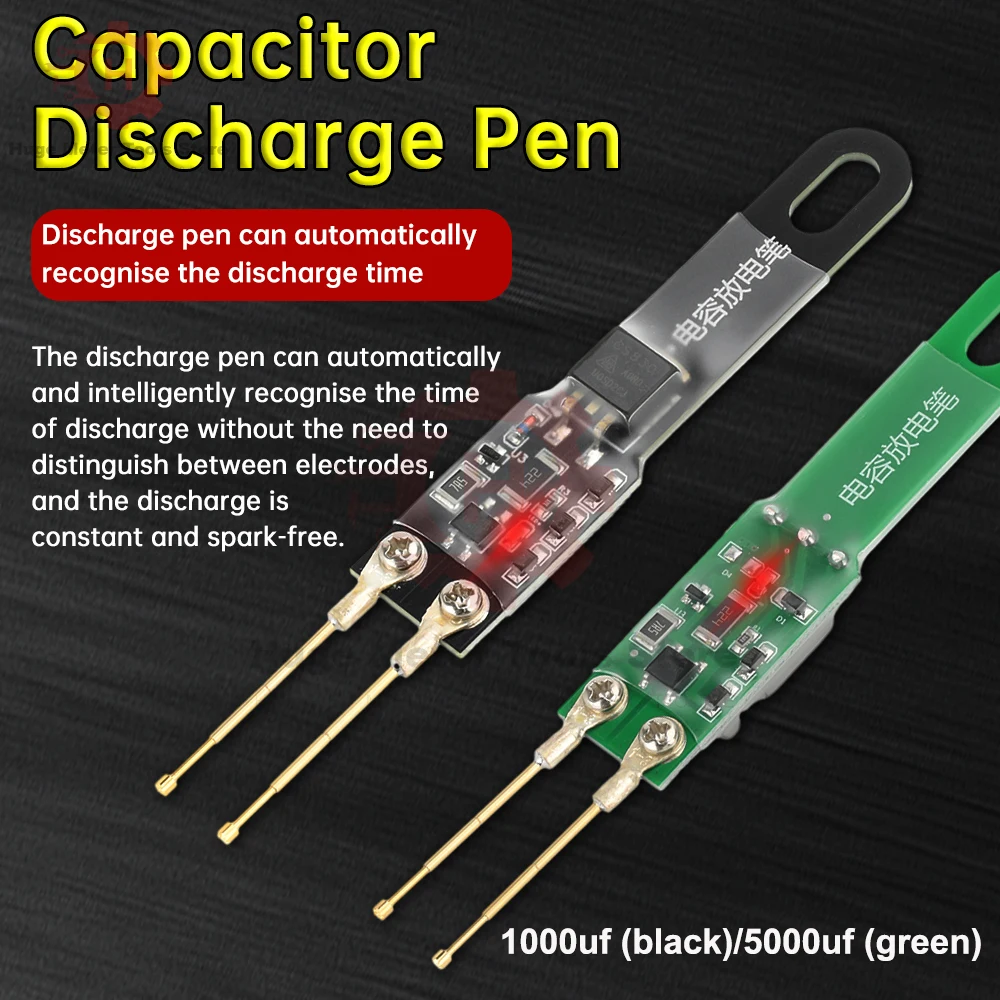 

1000UF/5000UF Capacitor Discharge Pen Capacitor Discharge Tools Fast Discharge With LED Indicator Light Electronic Repair