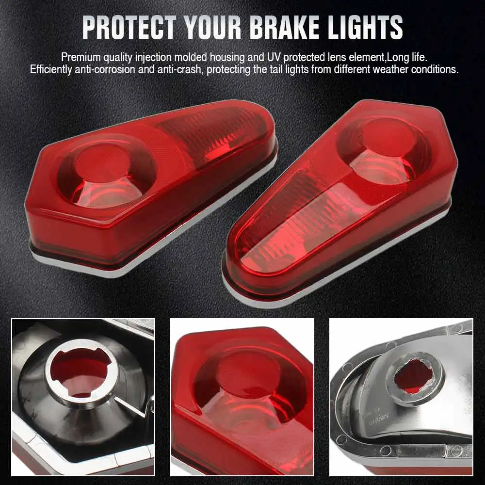 UTV ATV Rear Tail Light Lampshade Housing Fits For Polaris RZR Sportsman 570 800 850 900 1000 XP EPS 2009-2025 Red/Smoke