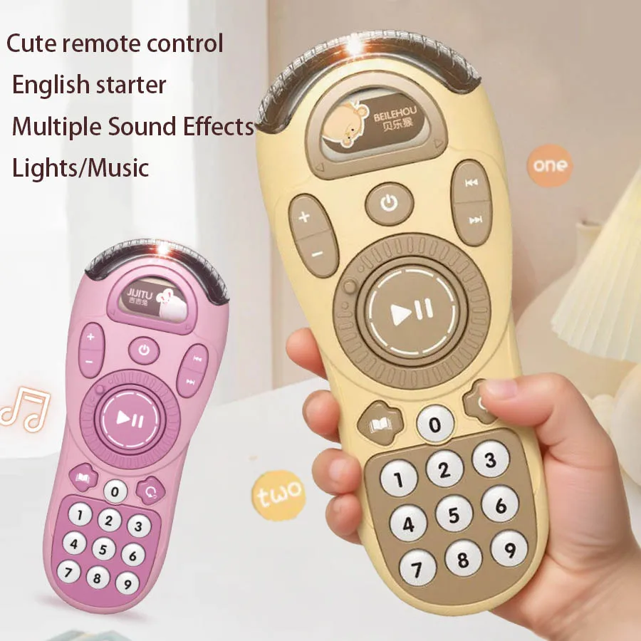Multifunctional Exploration Music Remote Control Bilingual Early Education Music Mobile Phone Kids Phone Baby Educational Toy