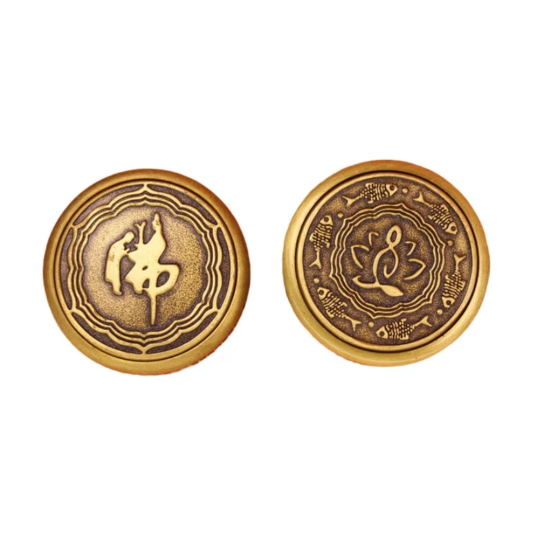 Feng Shui Finger Spinner Double Fish Bagua Meditation Wheel, Buddhist Script Relief, Luck Bringing Desk Toy Collectible Artifact