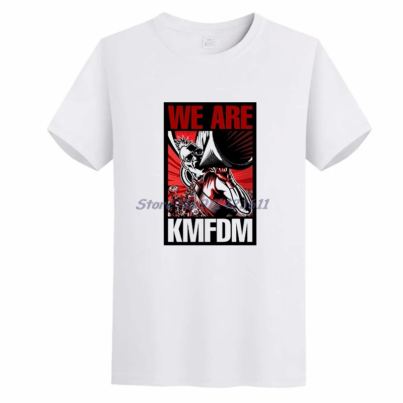 Kmfdm We Are Kmfdm Industrial Front 242 Die Krupps Mdfmk Ebm fashion graphic t shirts Summer short sleeve t-shirts Men clothing