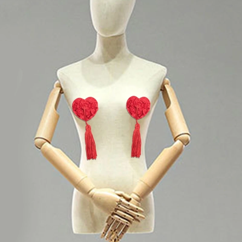 Women Sequins Tassels Pasties Nipple Cover Reusable Sticky Bras Chest Stickers Dropship