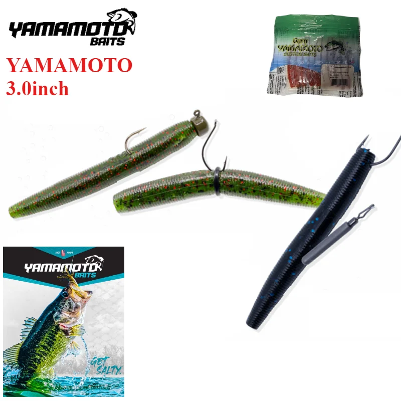 YAMAMOTO Fat Noodle Worm FAT SENKO High Specific Gravity 3-inch 5g Stick Worm Soft Bait Lure